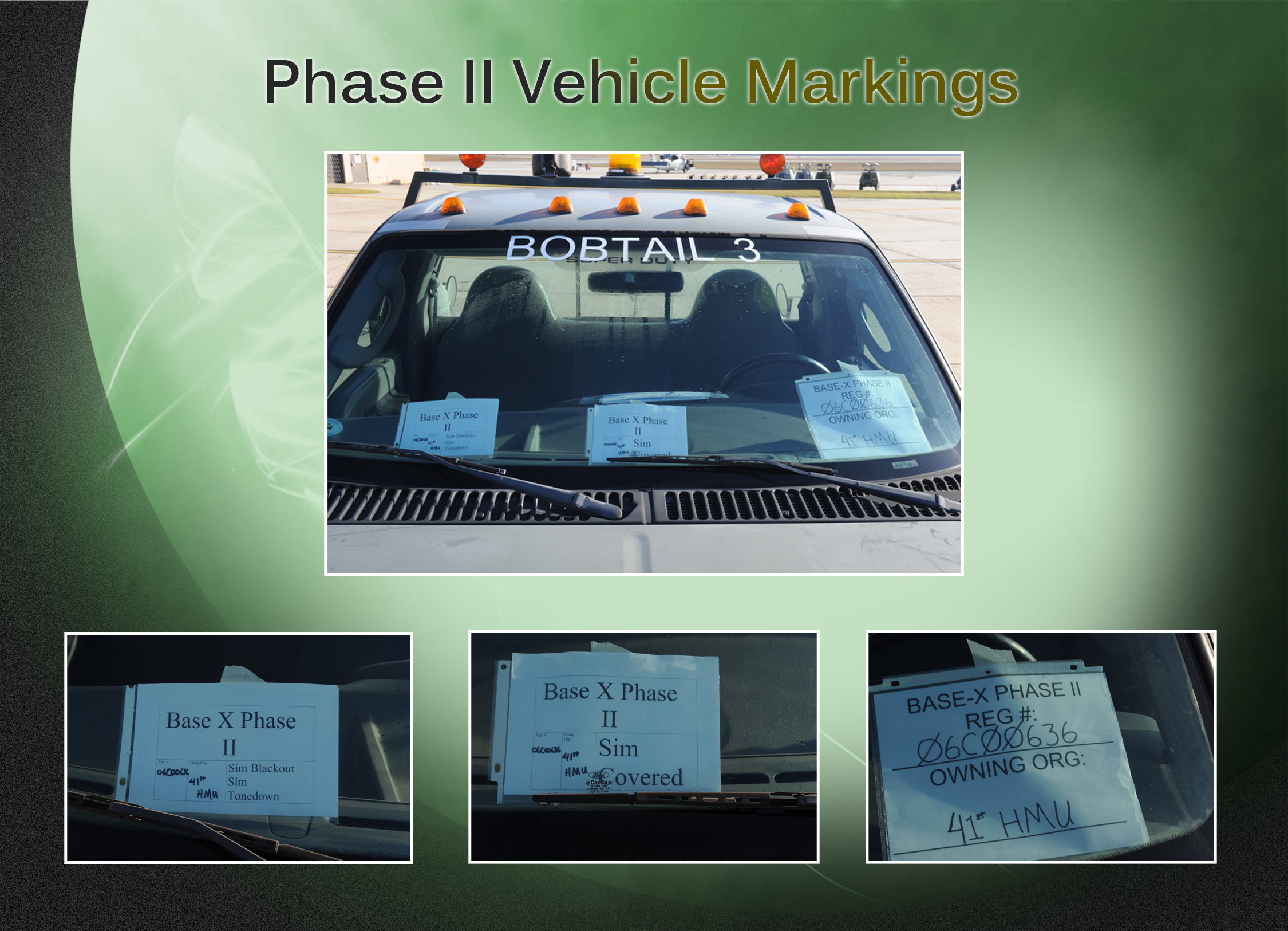 Phase II Vehicle Markings
